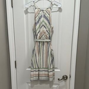 Miami Pastel Striped Mini Dress